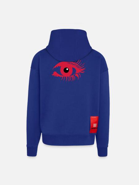 Eye make-up - Zip Hoodie - made by SPREAD - Iconic Blue