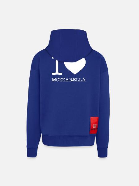 I LOVE MOZZARELLA - Zip Hoodie - made by SPREAD - Iconic Blue