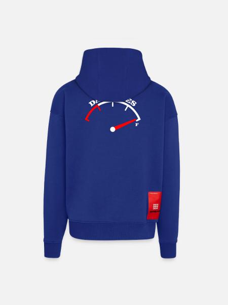 Dad Jokes Meter Tee Design - Zip Hoodie - made by SPREAD - Iconic Blue