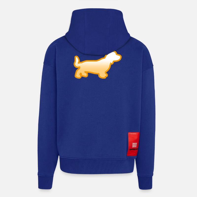 Teckel - Veste à capuche bio épaisse oversize fabriqué en UE - Iconic Blue