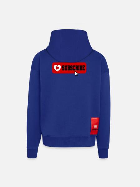 Fabulous YouTube Channel Subscribe Button Icon - Zip Hoodie - made by SPREAD - Iconic Blue