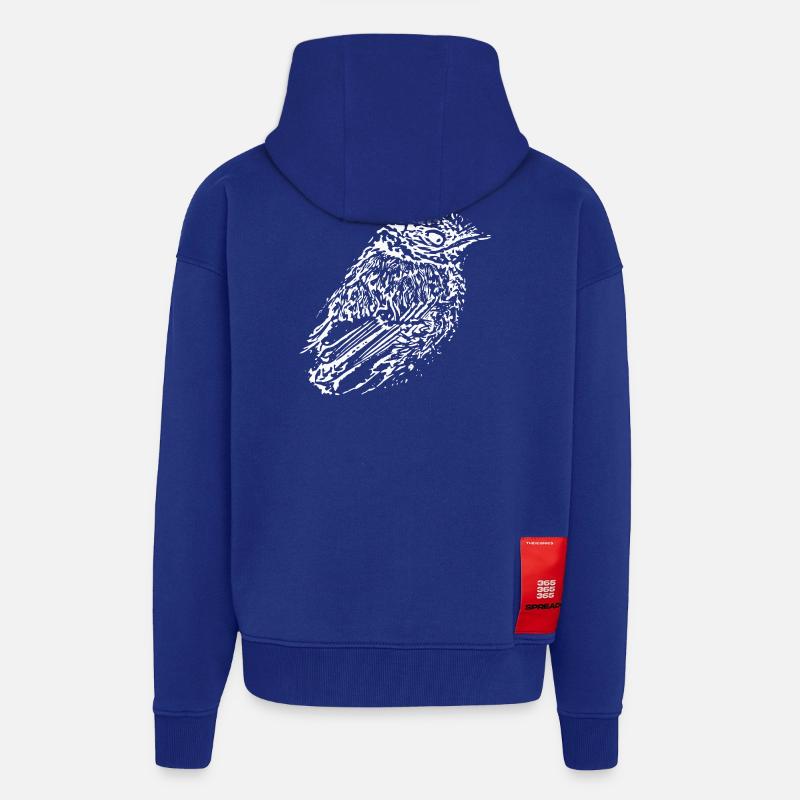 Vogel weiß - Zip Hoodie - made by SPREAD - Iconic Blue