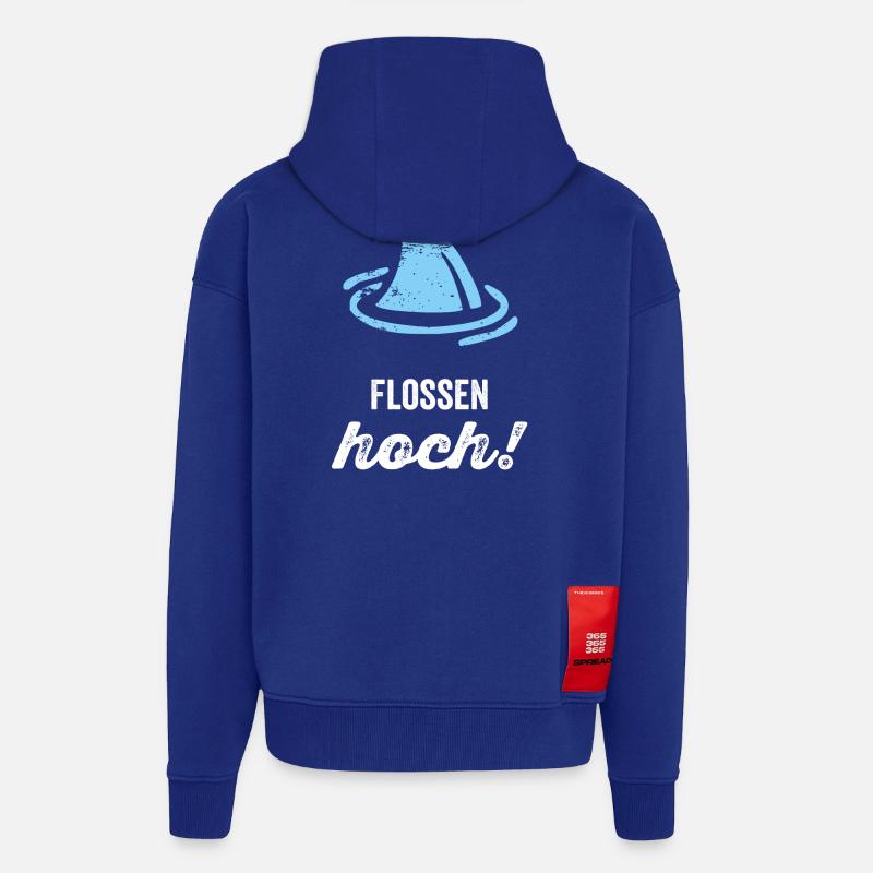 Flossen Hoch! - Zip Hoodie - made by SPREAD - Iconic Blue
