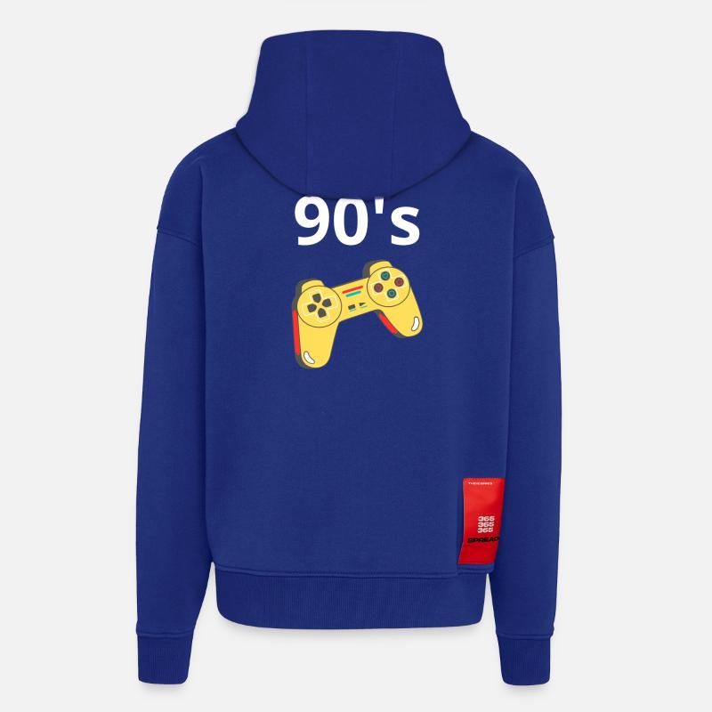 Love the 90s Retro Controller - Zip Hoodie - made by SPREAD - Iconic Blue