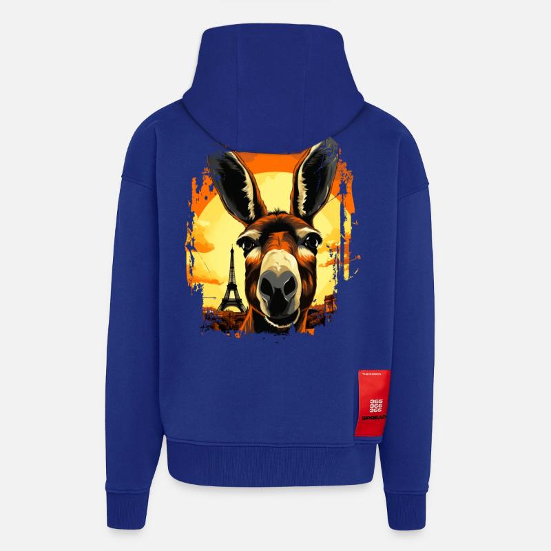 Ein Esel in Paris - Zip Hoodie - made by SPREAD - Iconic Blue