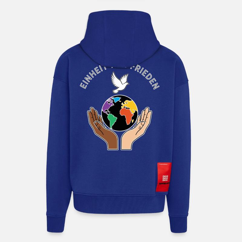 Unity for Peace - Zip Hoodie - made by SPREAD - Iconic Blue