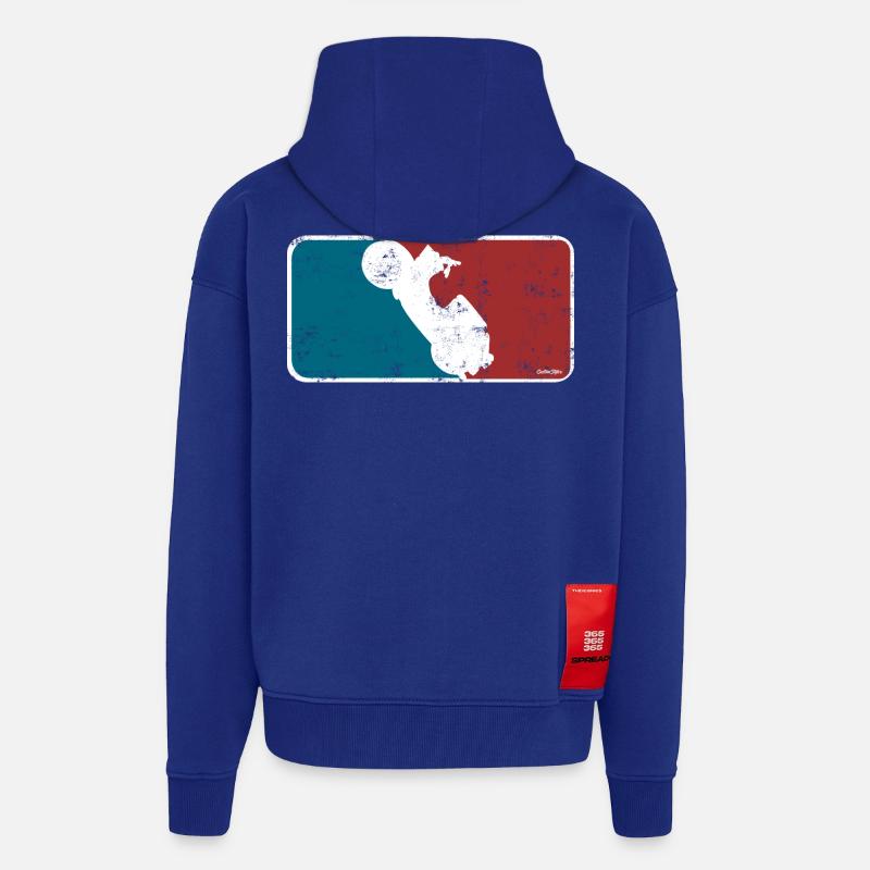 Simson Schwalbe Baseballdesign Logo - Zip Hoodie - made by SPREAD - Iconic Blue