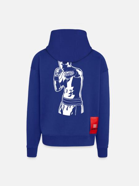 Boxer Sketch - Zip Hoodie - made by SPREAD - Iconic Blue