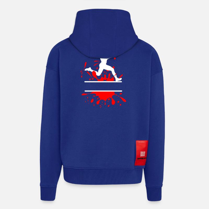 Mud Run Man – Custom Splash Runner - Zip Hoodie - made by SPREAD - Iconic Blue