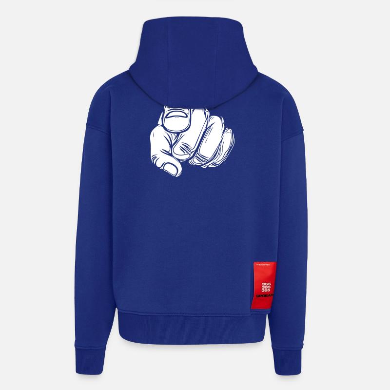 Zeigefinger mit Vector Hand - Zip Hoodie - made by SPREAD - Iconic Blue