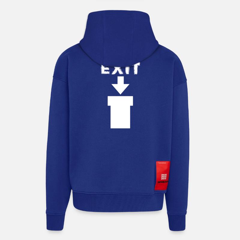 Exit Comic Retro Design - Zip Hoodie - made by SPREAD - Iconic Blue
