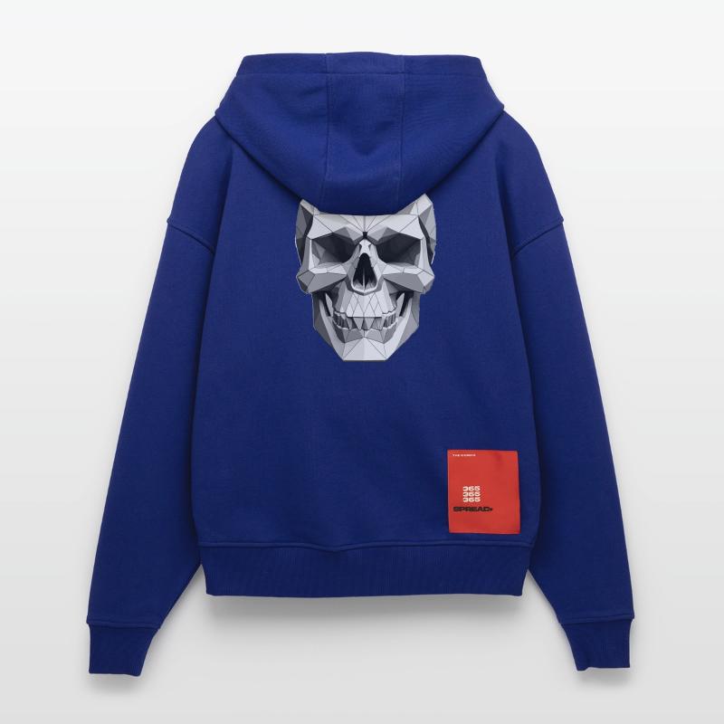 Skull - Low Poly Design Zip Hoodie - made by SPREAD