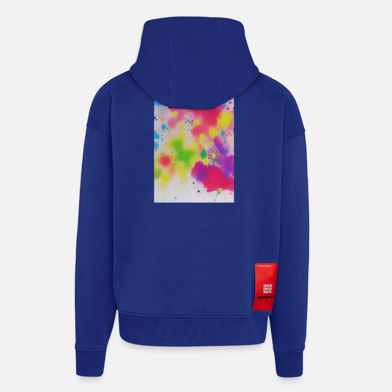 Bunte Farbspritzer - Zip Hoodie - made by SPREAD - Iconic Blue