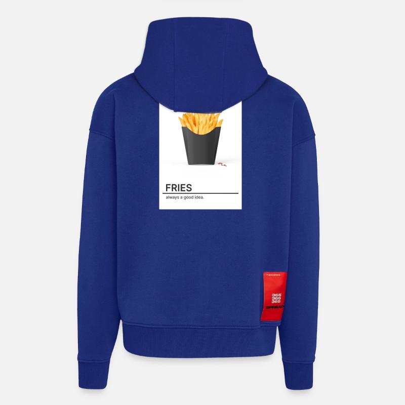 Fries Always A Good Idea - Zip Hoodie - made by SPREAD - Iconic Blue