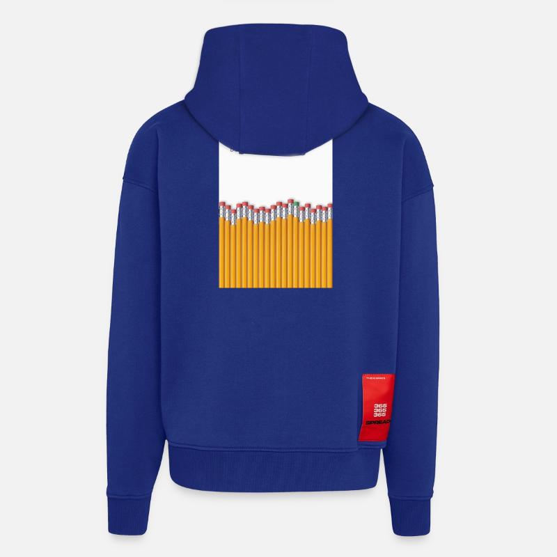 Be Different Minimalist Statement Design - Zip Hoodie - made by SPREAD - Iconic Blue