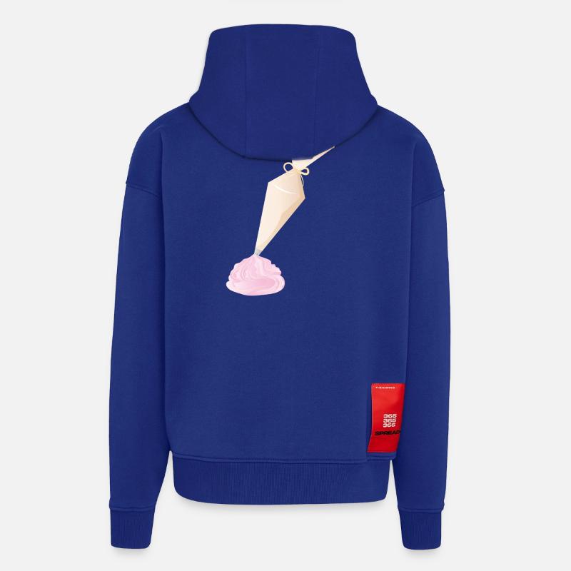 Sahnespritzbeutel mit rosa Häubchen - Zip Hoodie - made by SPREAD - Iconic Blue