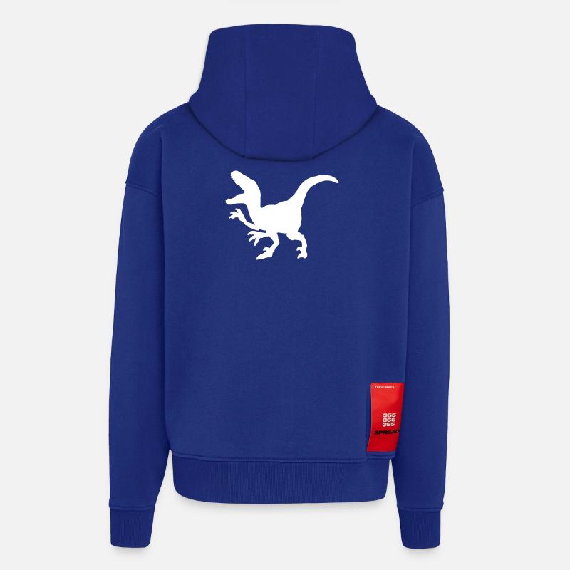 Dinosaurier: Velociraptor - Zip Hoodie - made by SPREAD - Iconic Blue