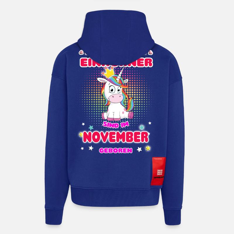 November Einhorn - Zip Hoodie - made by SPREAD - Iconic Blue