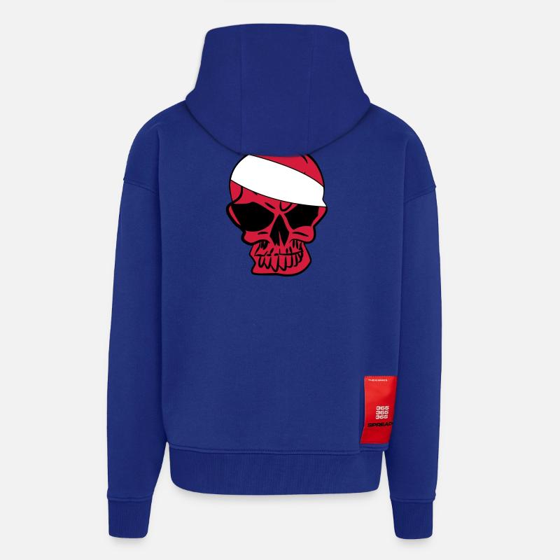 Anarcho Skull Anarchy anarchy - Zip Hoodie - made by SPREAD - Iconic Blue
