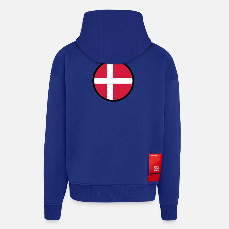 Markiert durch Dänemark - Zip Hoodie - made by SPREAD - Iconic Blue