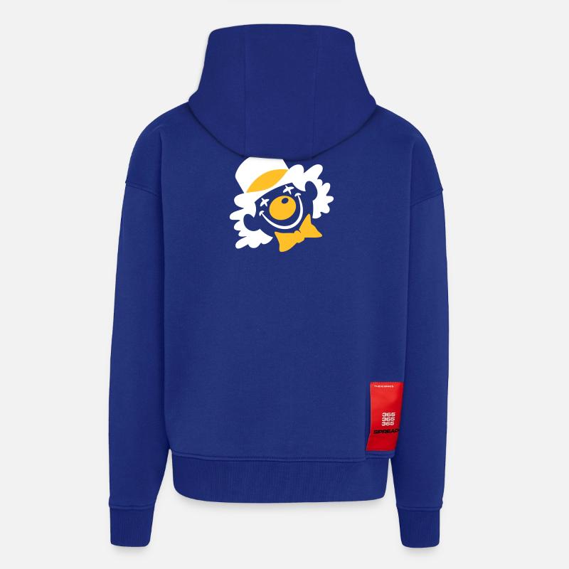 Un visage de copain - Veste à capuche bio épaisse oversize fabriqué en UE - Iconic Blue
