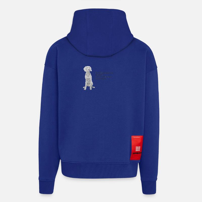 Weimaraner - Veste à capuche bio épaisse oversize fabriqué en UE - Iconic Blue