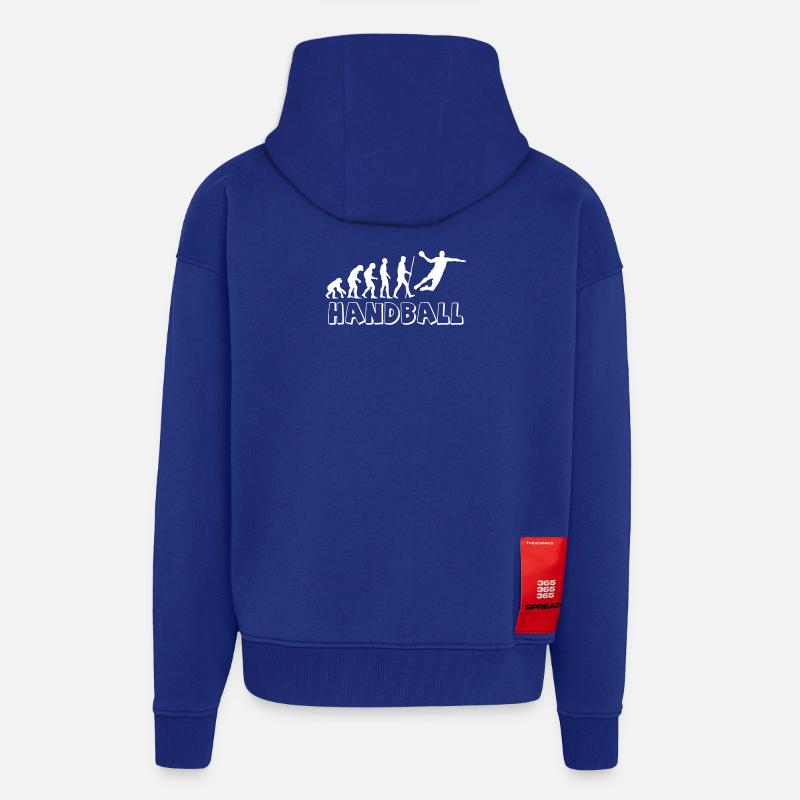 Handball Evolution - Veste à capuche bio épaisse oversize fabriqué en UE - Iconic Blue