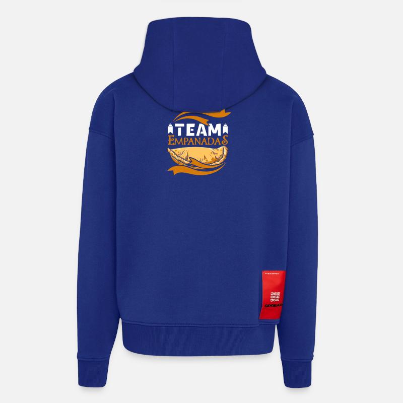 L’équipe Empanadas - Veste à capuche bio épaisse oversize fabriqué en UE - Iconic Blue