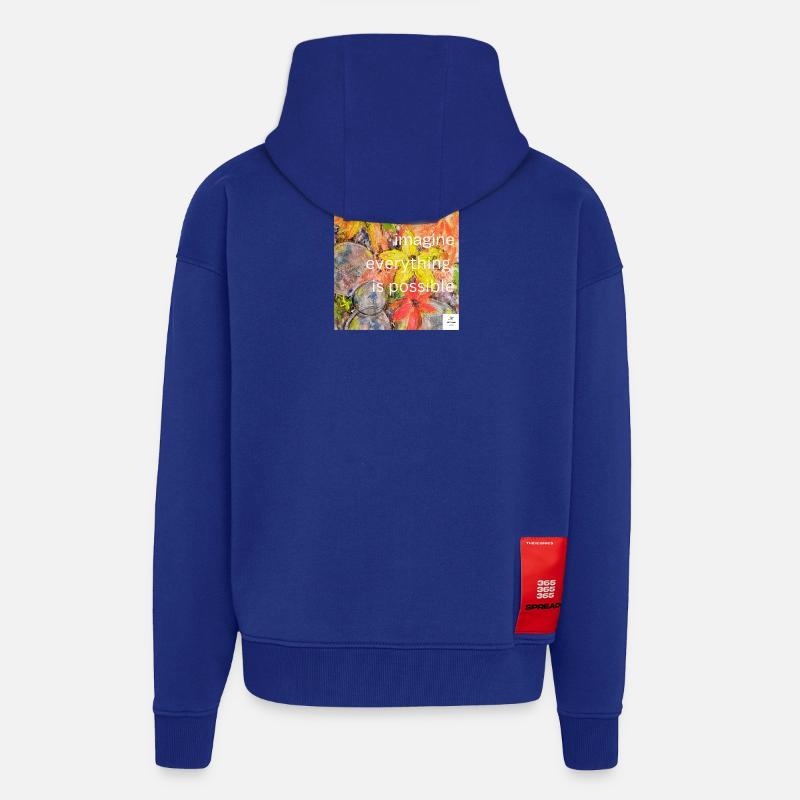imagine everything is possible I statementstyle  - Zip Hoodie - made by SPREAD - Iconic Blue