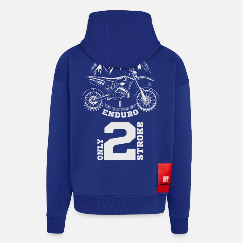 Enduro 2T - Veste à capuche bio épaisse oversize fabriqué en UE - Iconic Blue