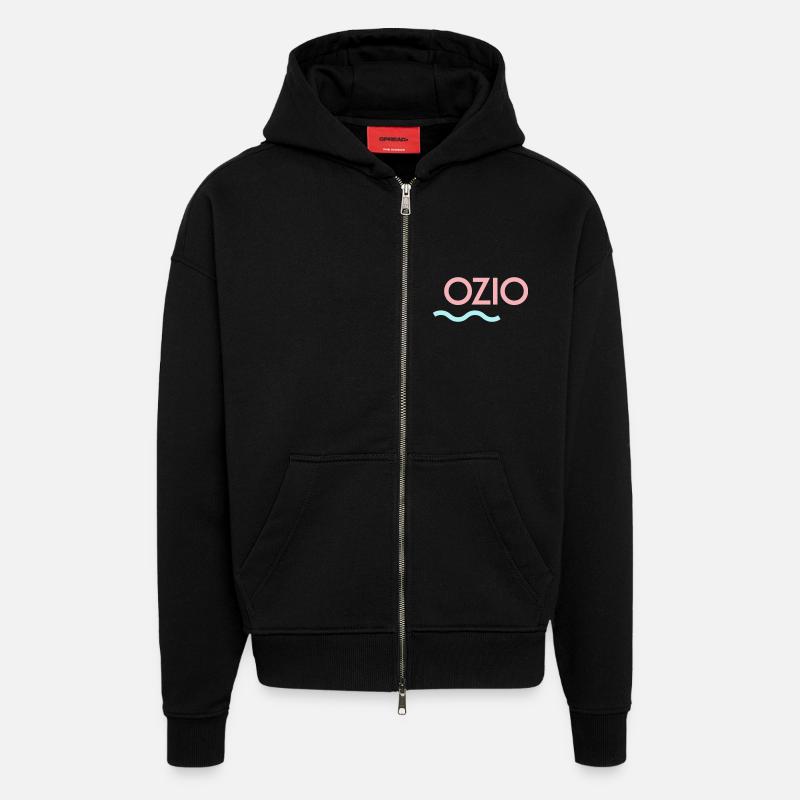 OZIO - Veste à capuche bio épaisse oversize fabriqué en UE - SOLID BLACK