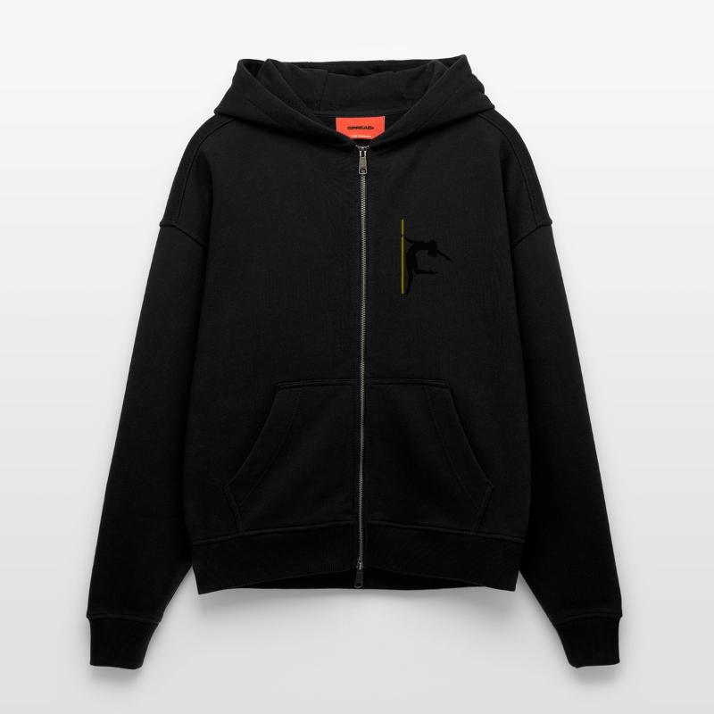 Die Silhouette einer Poledancerin Zip Hoodie - made by SPREAD