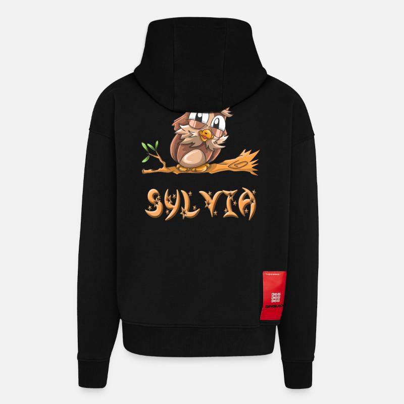 Owl Sylvia - Heavyweight Oversized Organic hupparitakki Made in EU - SOLID BLACK