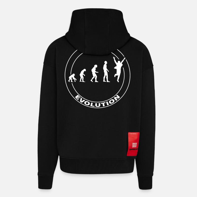 Evolution Schauspieler Darsteller Hollywood witzig - Zip Hoodie - made by SPREAD - SOLID BLACK