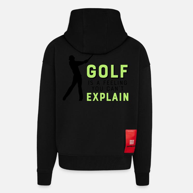 Le golf - Veste à capuche bio épaisse oversize fabriqué en UE - SOLID BLACK