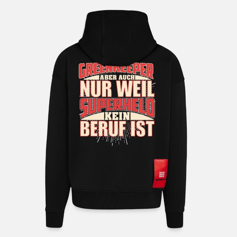 Greenkeeper Superheld - Zip Hoodie - made by SPREAD - SOLID BLACK
