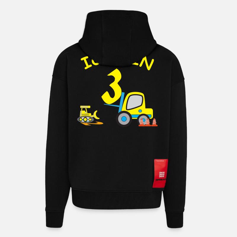 Ich bin 3 - Zip Hoodie - made by SPREAD - SOLID BLACK