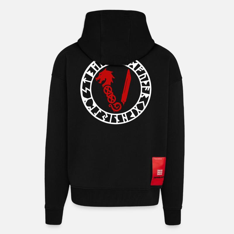 Symbol Der Wikinger - Zip Hoodie - made by SPREAD - SOLID BLACK