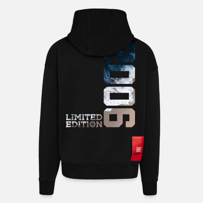20E ANNIVERSAIRE ÉDITION LIMITÉE 2006 - Veste à capuche bio épaisse oversize fabriqué en UE - SOLID BLACK
