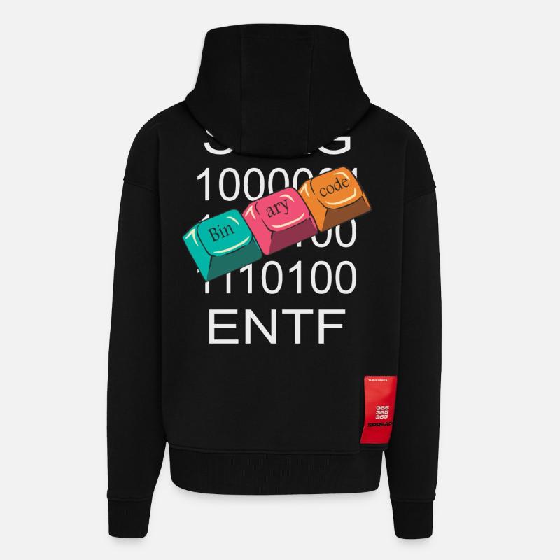 Computer Nerd - Zip Hoodie - made by SPREAD - SOLID BLACK
