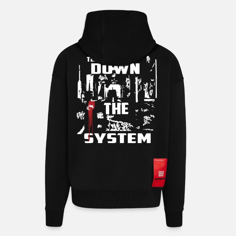 Zerstören Sie das System - Zip Hoodie - made by SPREAD - SOLID BLACK