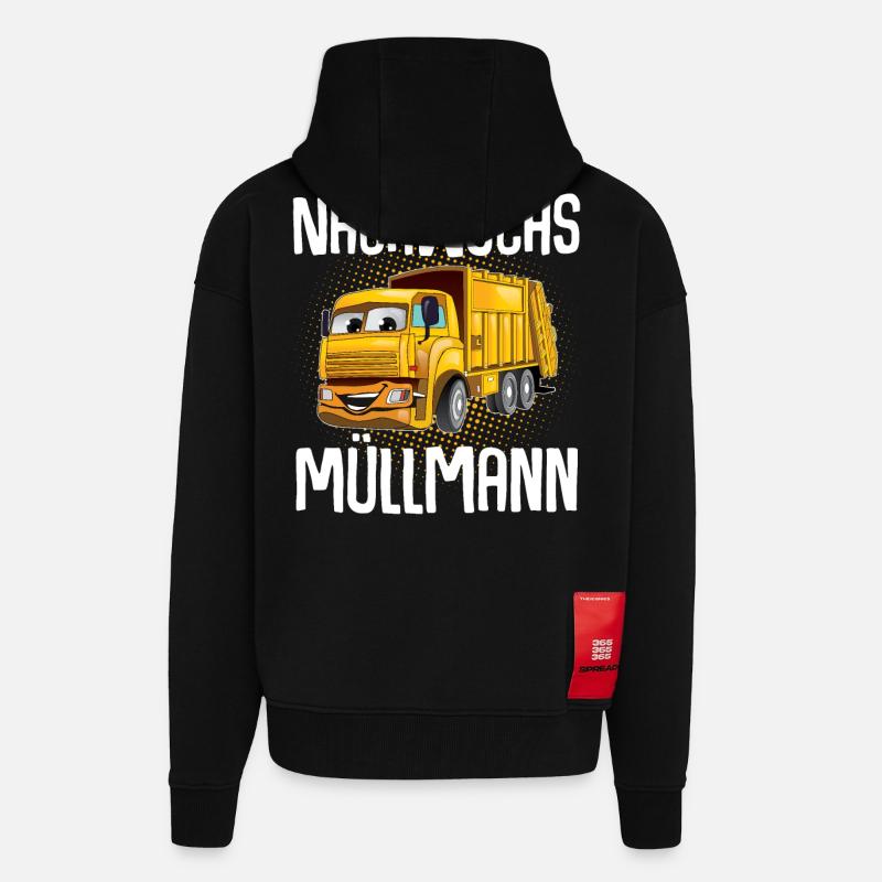 Nachwuchs Müllmann - Zip Hoodie - made by SPREAD - SOLID BLACK