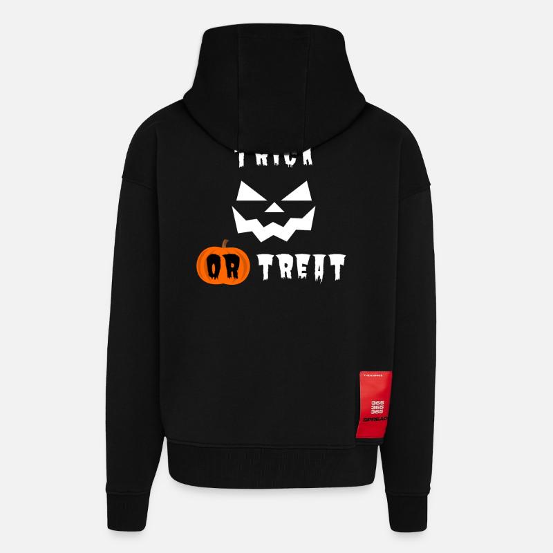 Halloween Trick oder Treat - Zip Hoodie - made by SPREAD - SOLID BLACK