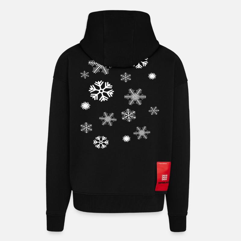 Schneeflocken - Zip Hoodie - made by SPREAD - SOLID BLACK