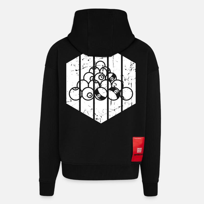 Bester Billardspieler - Zip Hoodie - made by SPREAD - SOLID BLACK