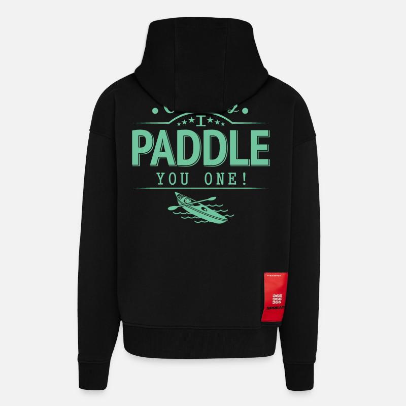 Draußen Paddele ich dir eins - Zip Hoodie - made by SPREAD - SOLID BLACK