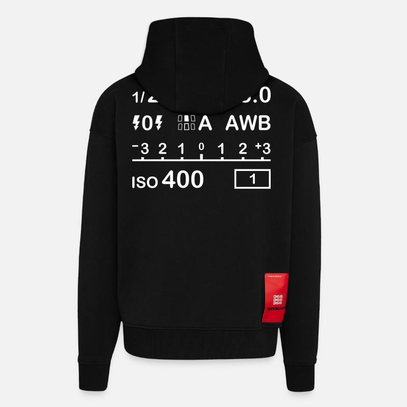 Digitalkamera Einstellungen - Zip Hoodie - made by SPREAD - SOLID BLACK