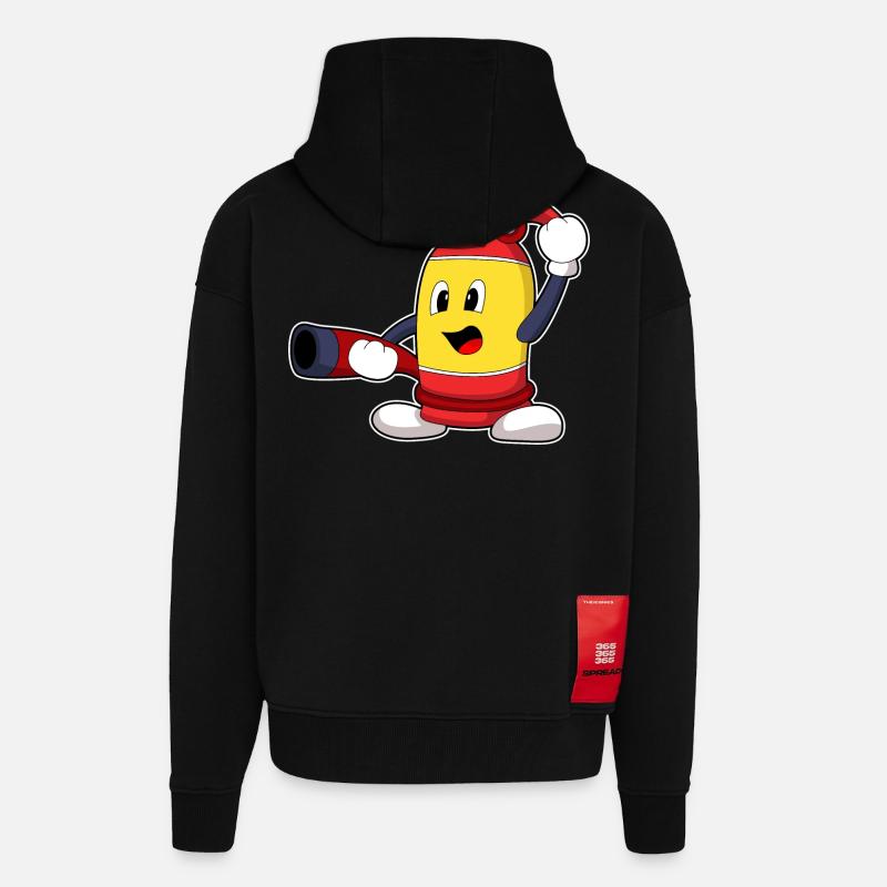 Firefighter Fire Hose Fire Brigade - Zip Hoodie - made by SPREAD - SOLID BLACK