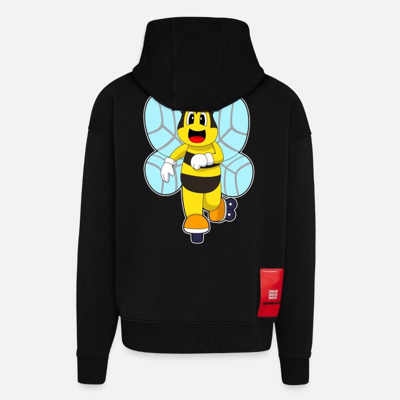 Biene Inline skating Inline skates - Zip Hoodie - made by SPREAD - SOLID BLACK