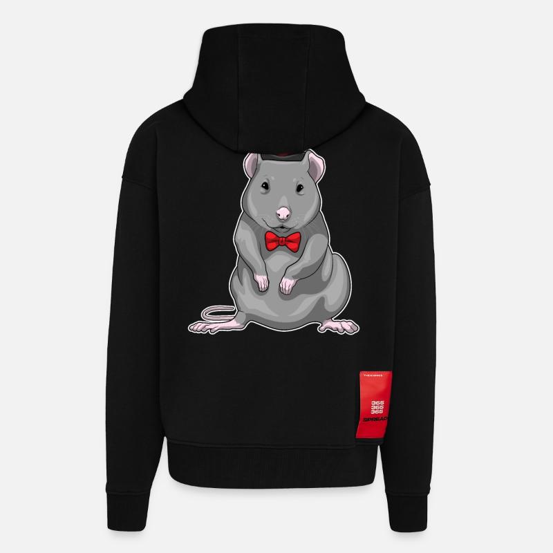 Ratte Bräutigam Hochzeit - Zip Hoodie - made by SPREAD - SOLID BLACK